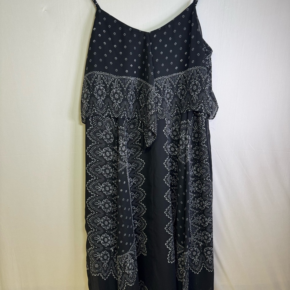 Nanatte Elegant Black and White Patterned bandana Dress‎